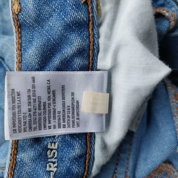 American Eagle Outfitters Light Wash Hi-Rise Jegging Super Stretch 2 EUC - Picture 5 of 8